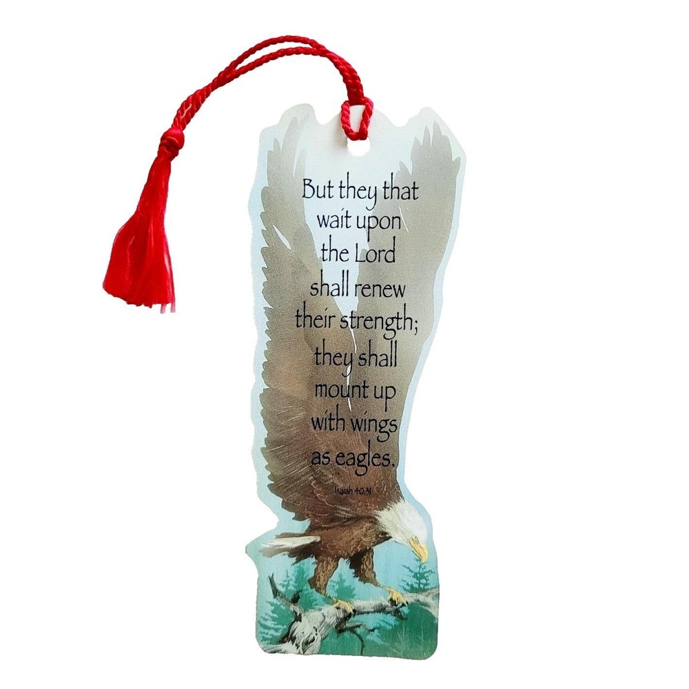 Vintage 90s Bald Eagle Bookmark Patriotic Scripture Isaiah 40, Dicksons BKM-1011